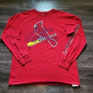 MLB Genuine Merchandise St. Louis Cardinals Graphic Long Sleeved Tee Shirt Large